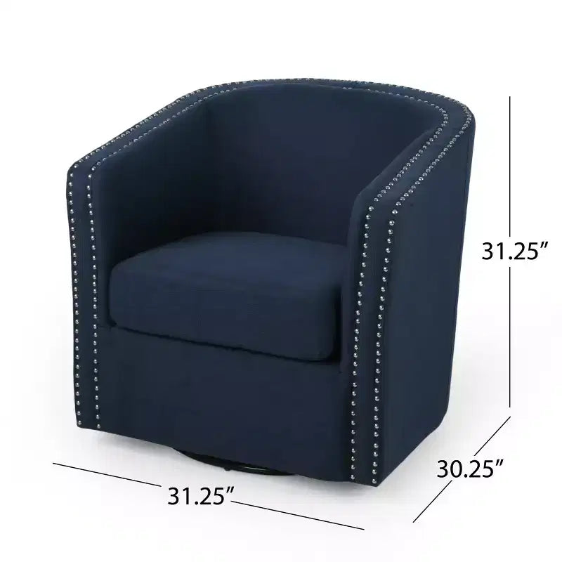 Fauteuil pivotant contemporain en tissu Leily de GDFStudio