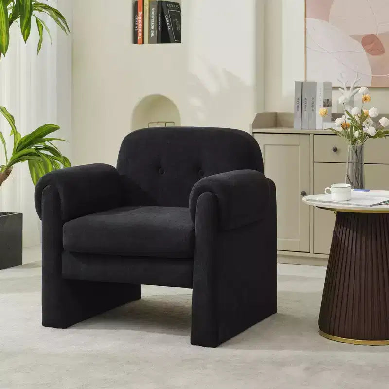 Hyleory 33.07'' Downy Fluffy Cloud Upholstered Accent Chair,Armchair for Bedroom Reception Area Reading Room Living Room(set of 2)