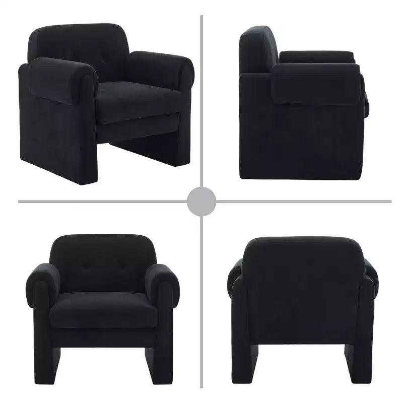 Hyleory 33.07'' Downy Fluffy Cloud Upholstered Accent Chair,Armchair for Bedroom Reception Area Reading Room Living Room(set of 2)
