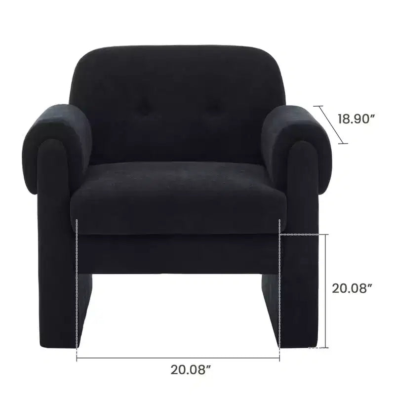 Hyleory 33.07'' Downy Fluffy Cloud Upholstered Accent Chair,Armchair for Bedroom Reception Area Reading Room Living Room(set of 2)