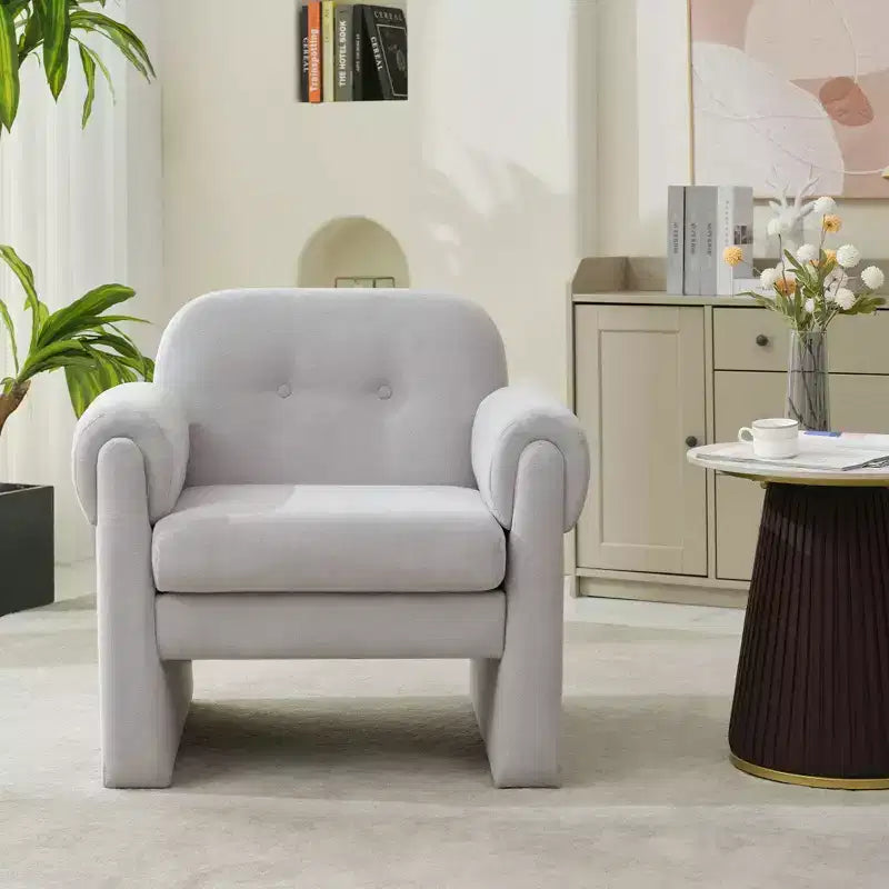 Hyleory 33.07'' Downy Fluffy Cloud Upholstered Accent Chair,Armchair for Bedroom Reception Area Reading Room Living Room(set of 2)