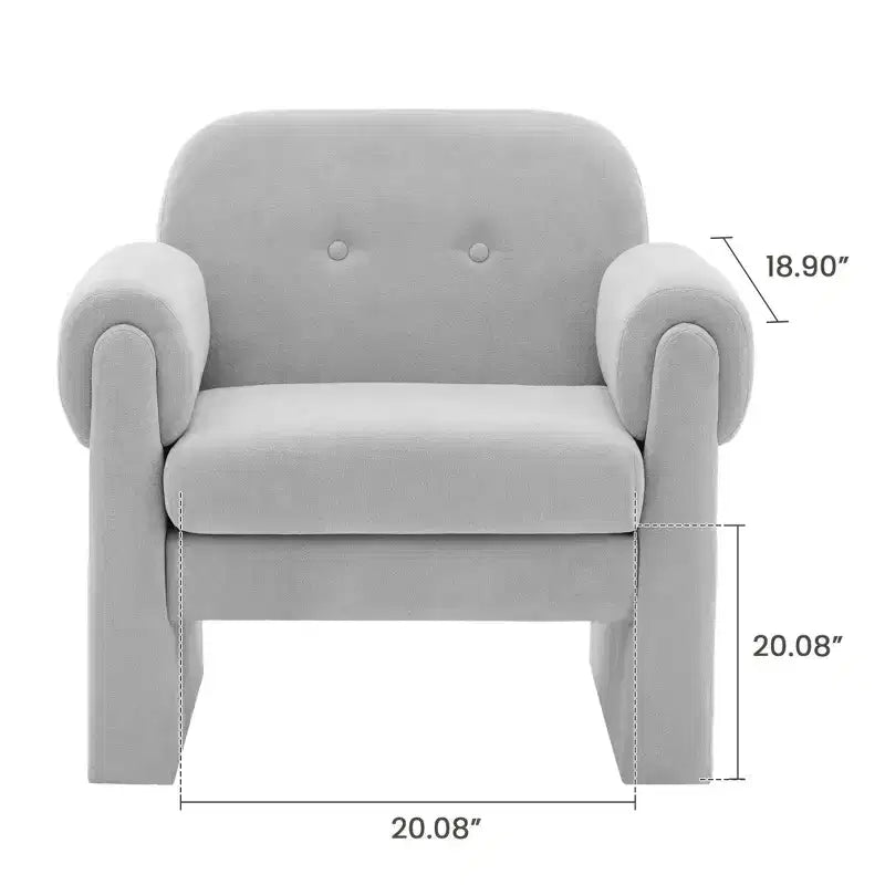Hyleory 33.07'' Downy Fluffy Cloud Upholstered Accent Chair,Armchair for Bedroom Reception Area Reading Room Living Room(set of 2)
