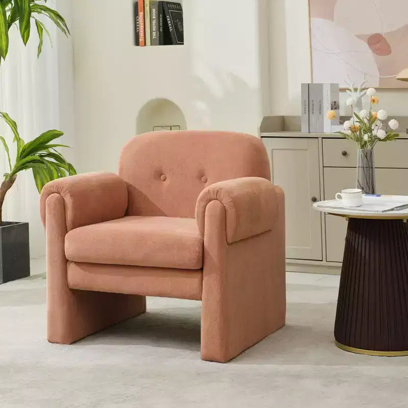 Hyleory 33.07'' Downy Fluffy Cloud Upholstered Accent Chair,Armchair for Bedroom Reception Area Reading Room Living Room(set of 2)