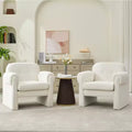 Hyleory 33.07'' Downy Fluffy Cloud Upholstered Accent Chair,Armchair for Bedroom Reception Area Reading Room Living Room(set of 2)