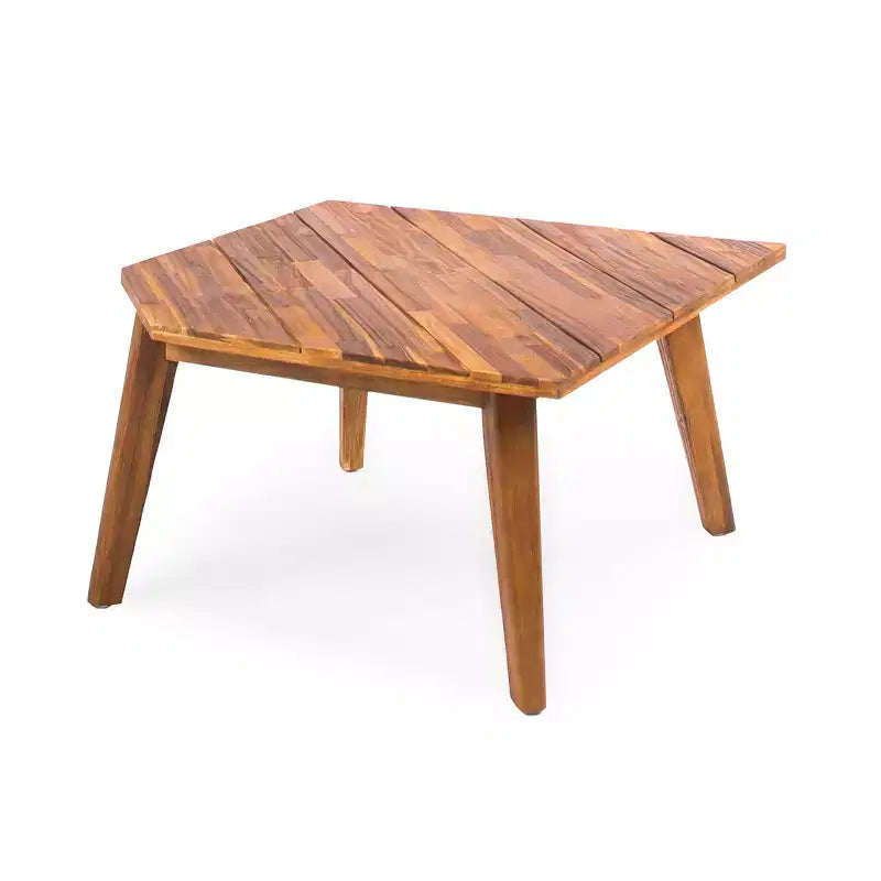 Christopher Knight Home Adelia Canapé d'angle en acacia en V pour l'extérieur à 5 places avec coussins
