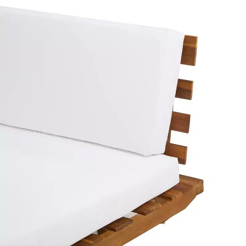 Christopher Knight Home Adelia Canapé d'angle en acacia en V pour l'extérieur à 5 places avec coussins