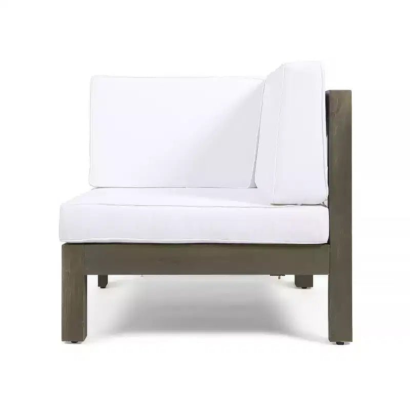 Ensemble canapé 3 places et table basse Christopher Knight Home Brava en bois d'acacia d'extérieur avec coussins