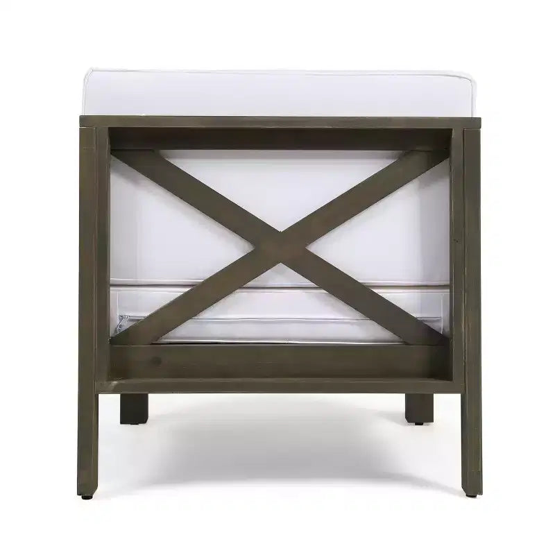 Ensemble canapé 3 places et table basse Christopher Knight Home Brava en bois d'acacia d'extérieur avec coussins