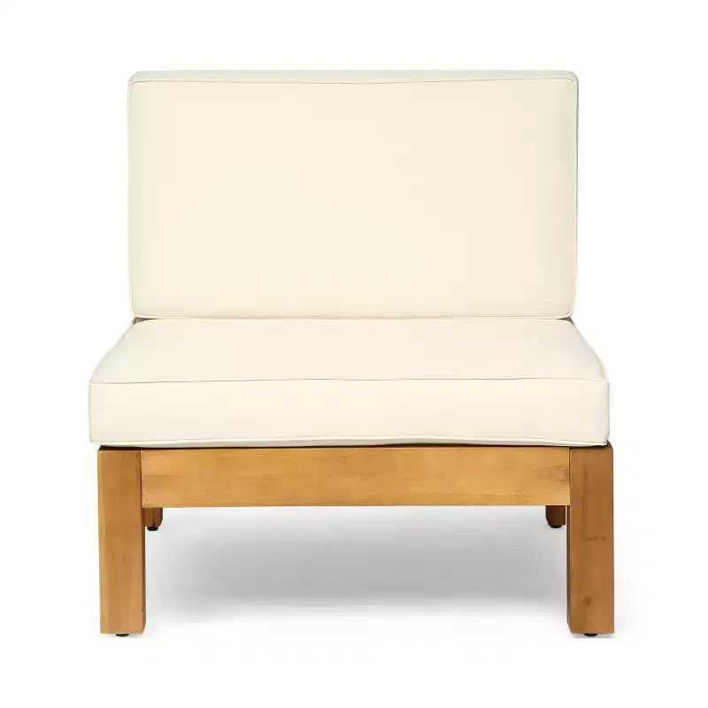 Ensemble canapé 3 places et table basse Christopher Knight Home Brava en bois d'acacia d'extérieur avec coussins