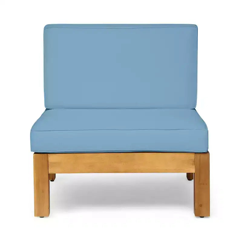 Ensemble canapé 3 places et table basse Christopher Knight Home Brava en bois d'acacia d'extérieur avec coussins