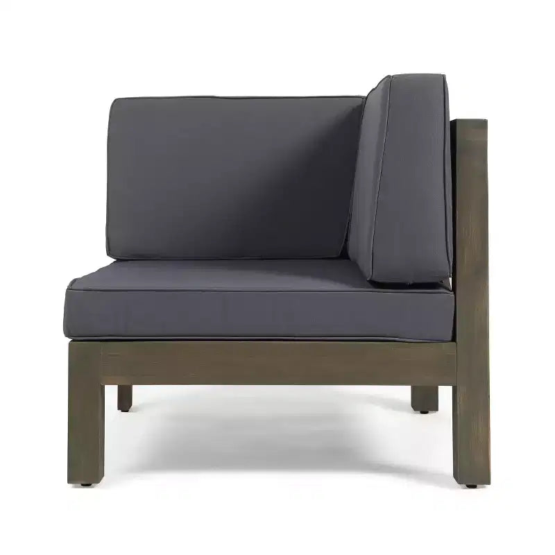 Ensemble canapé 3 places et table basse Christopher Knight Home Brava en bois d'acacia d'extérieur avec coussins
