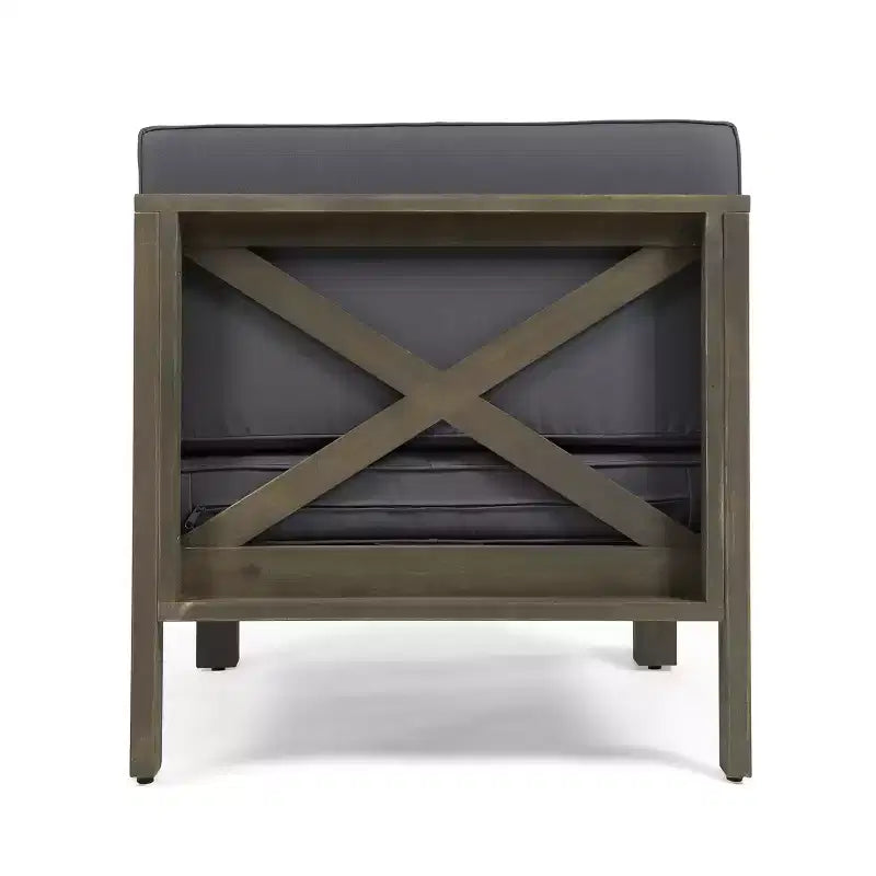 Ensemble canapé 3 places et table basse Christopher Knight Home Brava en bois d'acacia d'extérieur avec coussins
