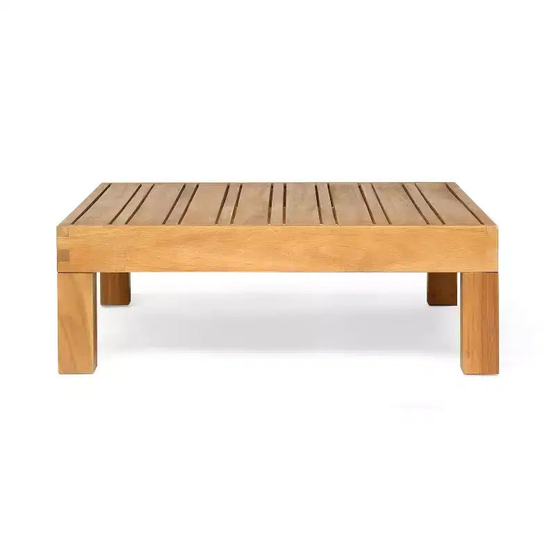 Christopher Knight Home Oana – Causeuse à bras gauche et table basse d’extérieur en bois d’acacia avec coussin