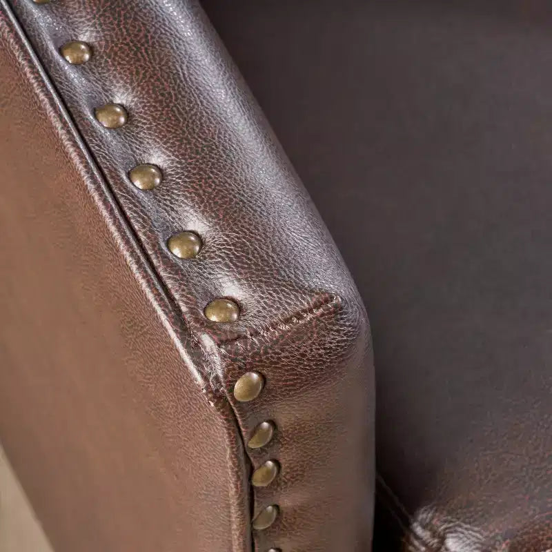 Fauteuil Club Rembourré Contemporain GDFStudio Hawthorne avec Clous Décoratifs