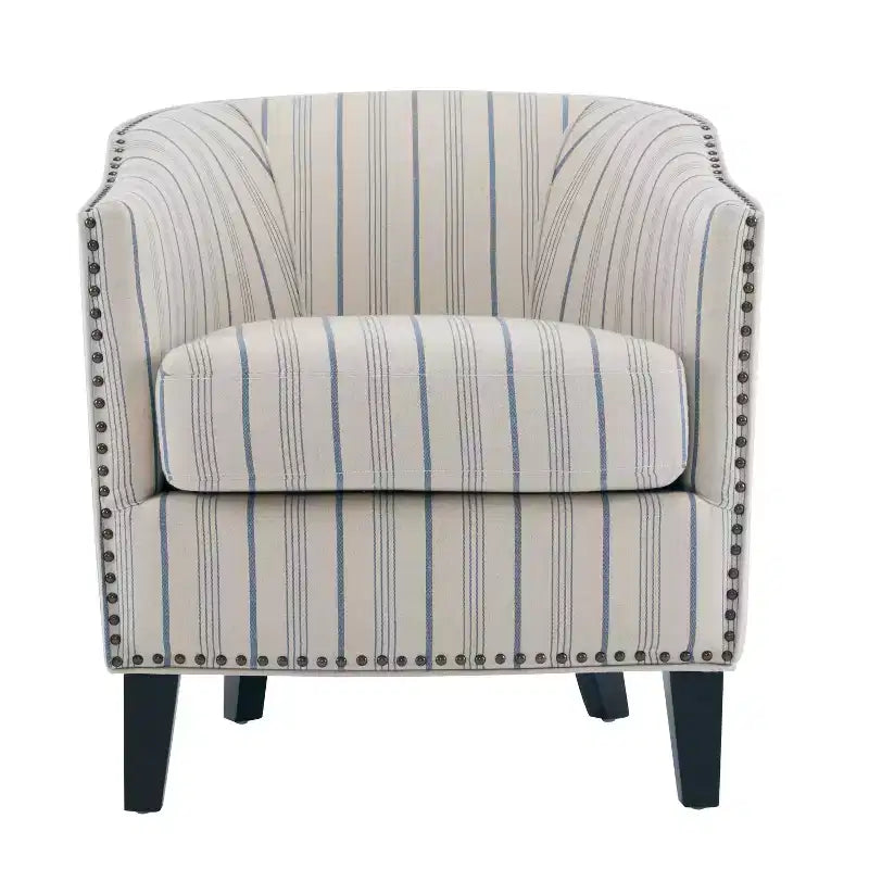 GDFStudio Hawthorne Contemporary Upholstered Club Chair with Nailhead Trim