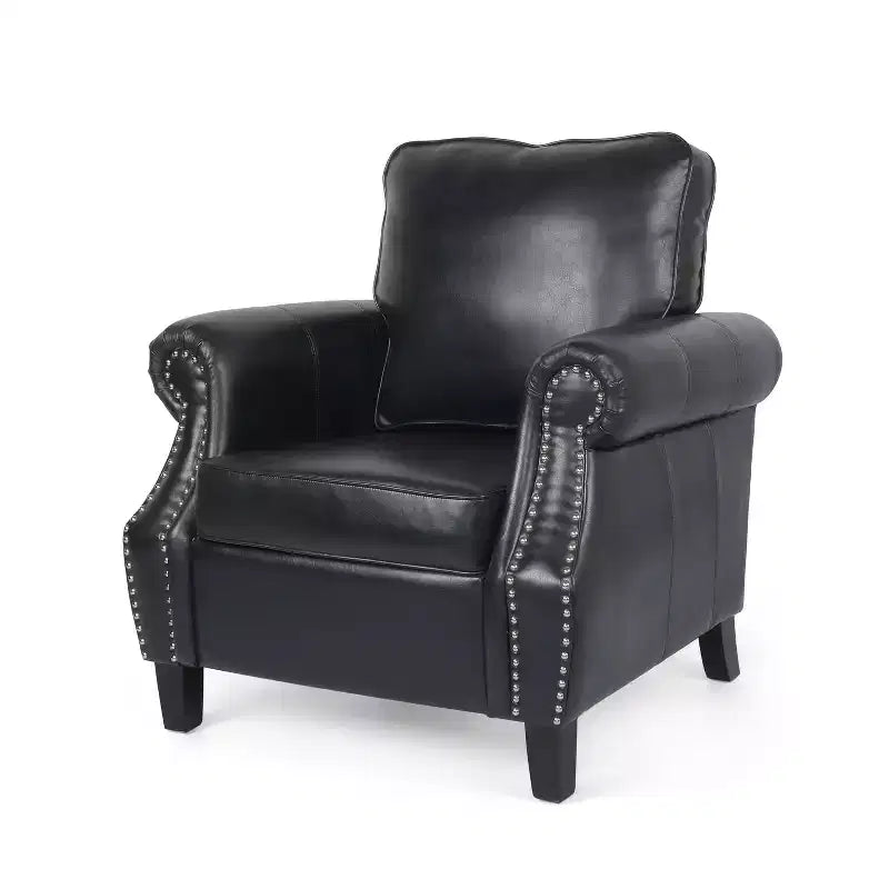 GDFStudio Dowd 36.50 Faux Leather Club Chair with Nailhead Trim