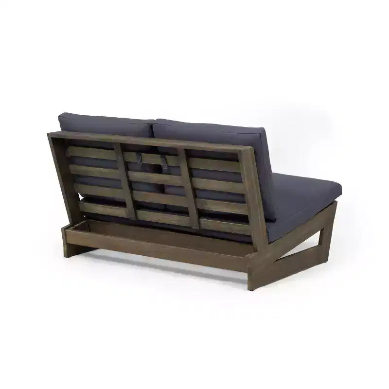 Christopher Knight Home Uland, ensemble de 7 places d'extérieur en bois d'acacia à lattes avec coussins