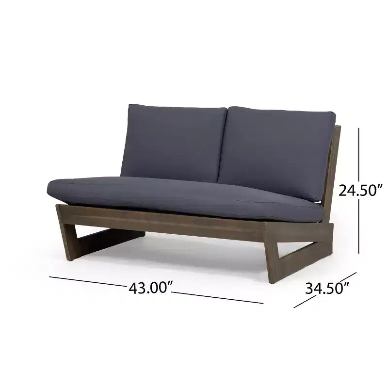 Christopher Knight Home Uland, ensemble de 7 places d'extérieur en bois d'acacia à lattes avec coussins