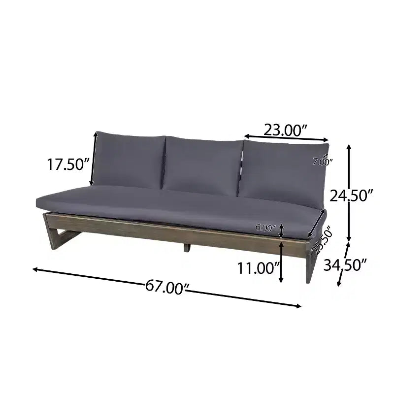 Christopher Knight Home Uland, ensemble de 7 places d'extérieur en bois d'acacia à lattes avec coussins