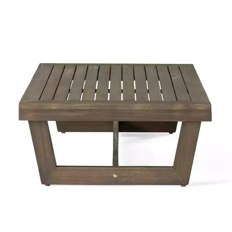 Christopher Knight Home Uland, ensemble de 7 places d'extérieur en bois d'acacia à lattes avec coussins