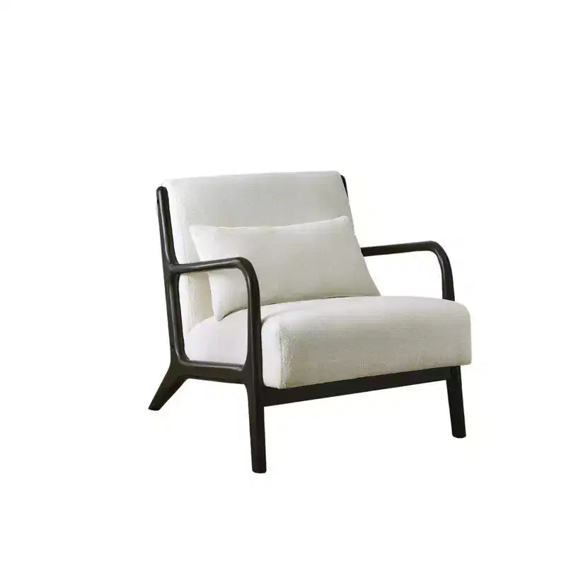 Fauteuil d'appoint Eterna de style moderne du milieu du siècle par Roundhill Furniture avec oreiller lombaire amovible