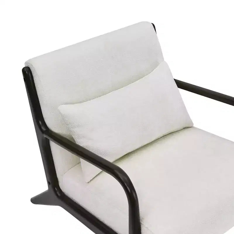 Fauteuil d'appoint Eterna de style moderne du milieu du siècle par Roundhill Furniture avec oreiller lombaire amovible