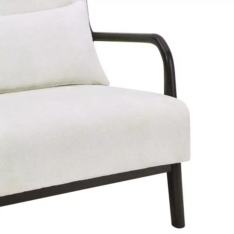 Fauteuil d'appoint Eterna de style moderne du milieu du siècle par Roundhill Furniture avec oreiller lombaire amovible