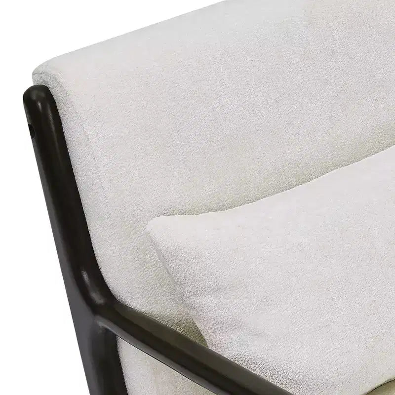 Fauteuil d'appoint Eterna de style moderne du milieu du siècle par Roundhill Furniture avec oreiller lombaire amovible