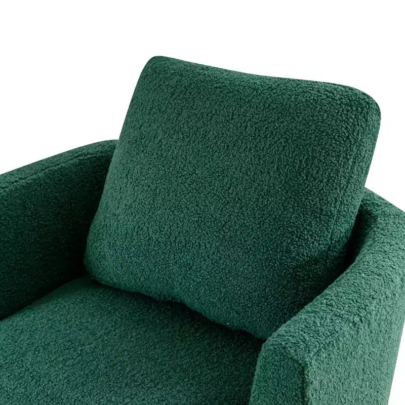 Chaise GDFStudio Bertha pivotante en Boucle de 32 po en bois et acier