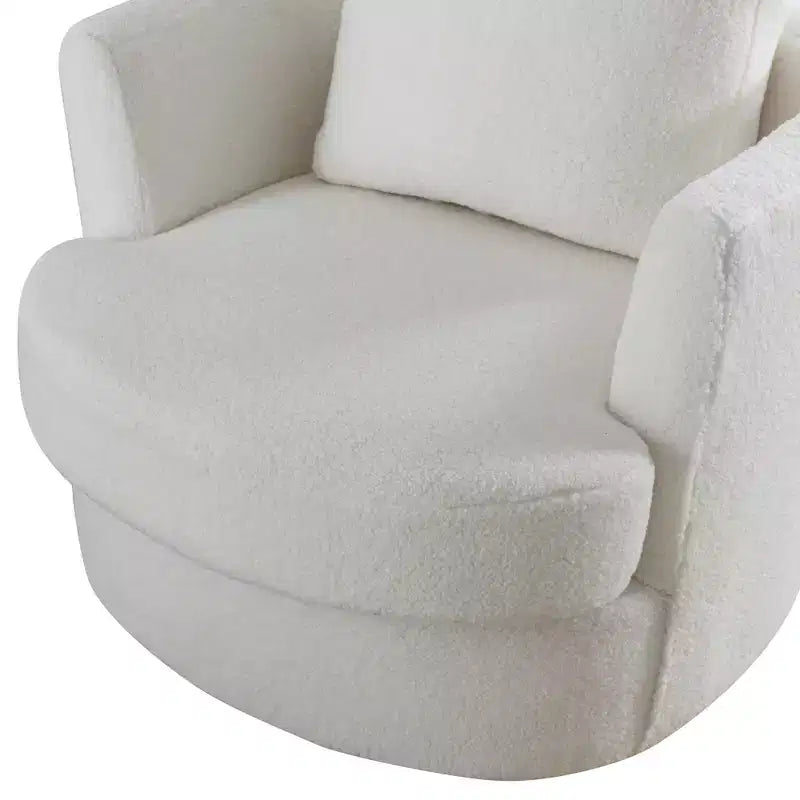 Chaise GDFStudio Bertha pivotante en Boucle de 32 po en bois et acier