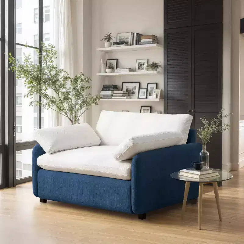 GDFStudio Lilith 50 Oversized Chenille Bold Color-Blocking Armchair, Single Sofa Chair