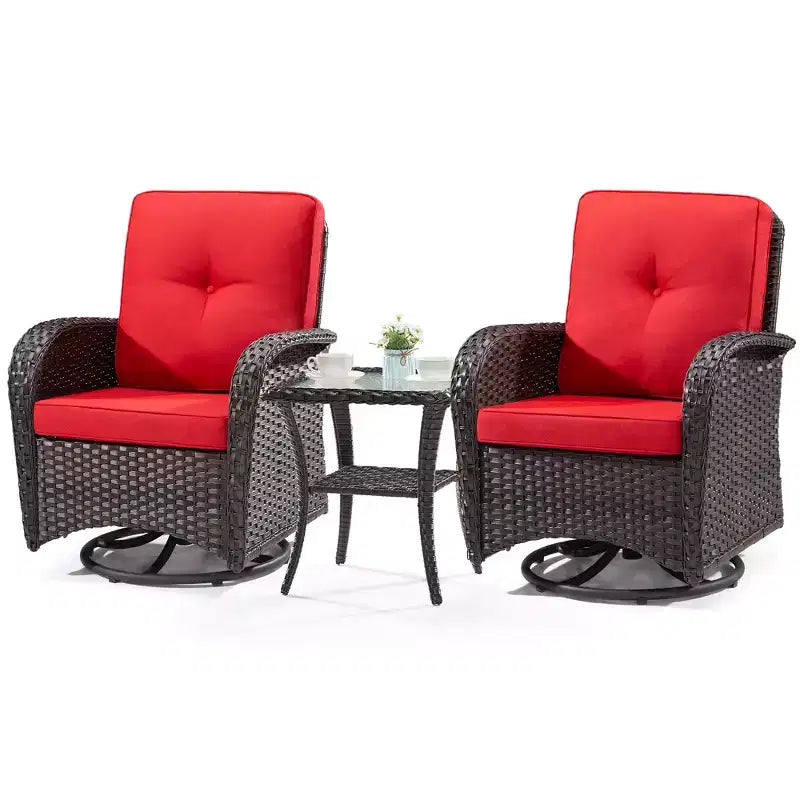 UPTIOT 2 - Salon de jardin 2 places avec coussins