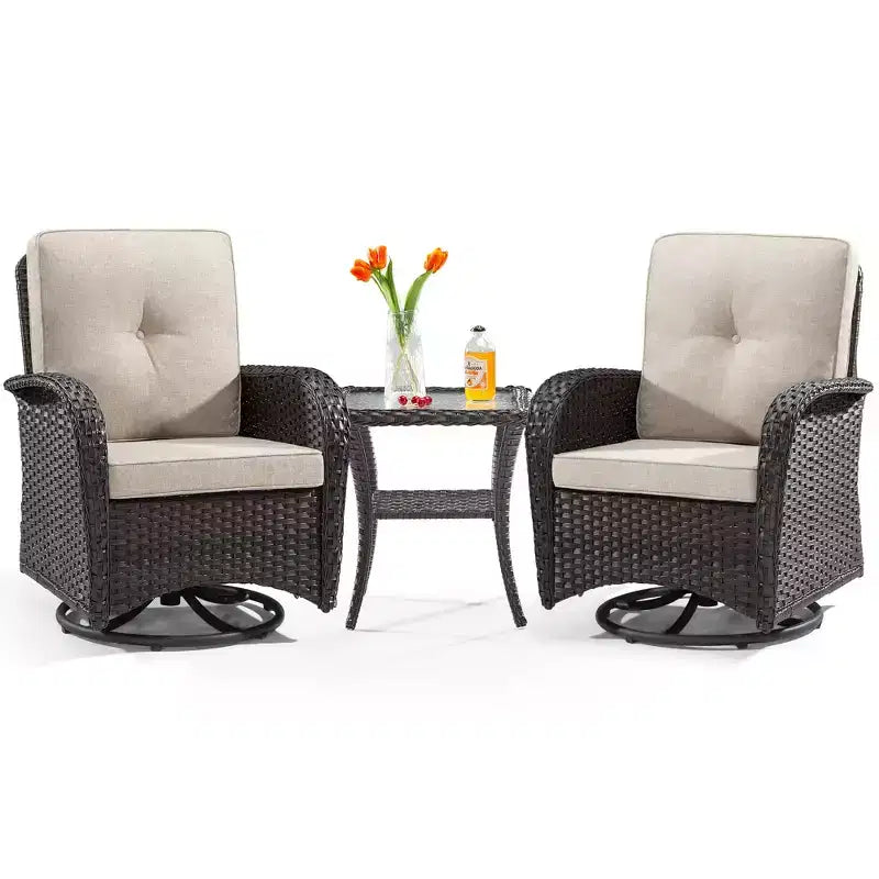 UPTIOT 2 - Person Outdoor Seating Group with Cushions