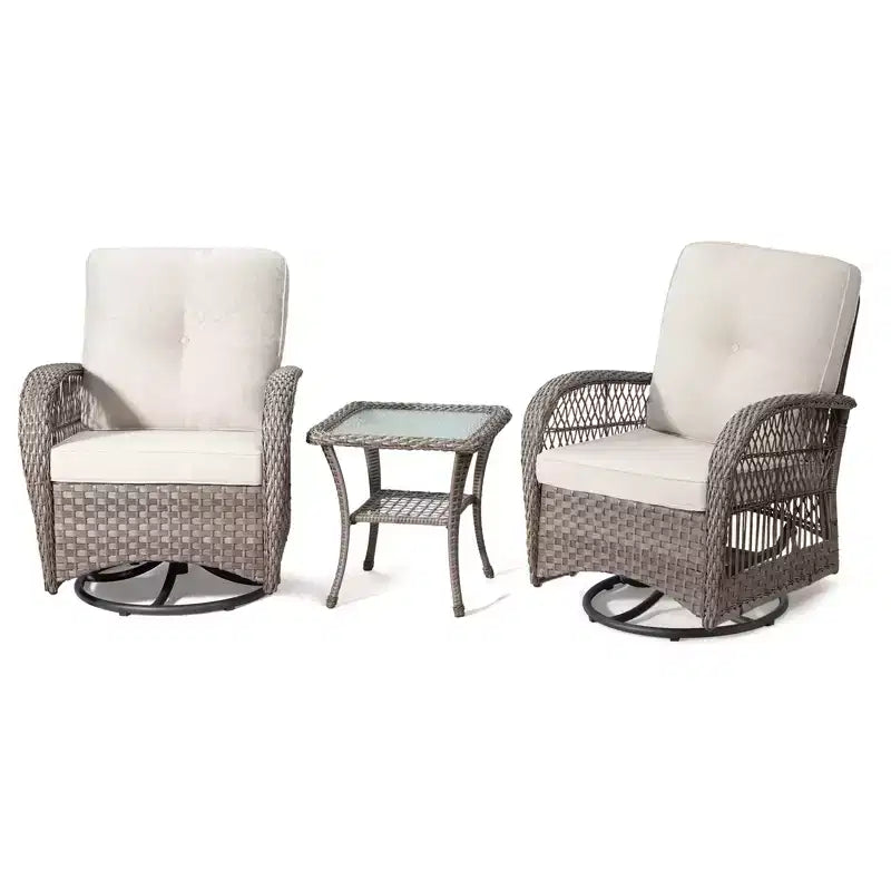 UPTIOT Outdoor 2 - Person Outdoor Seating Group with Cushions