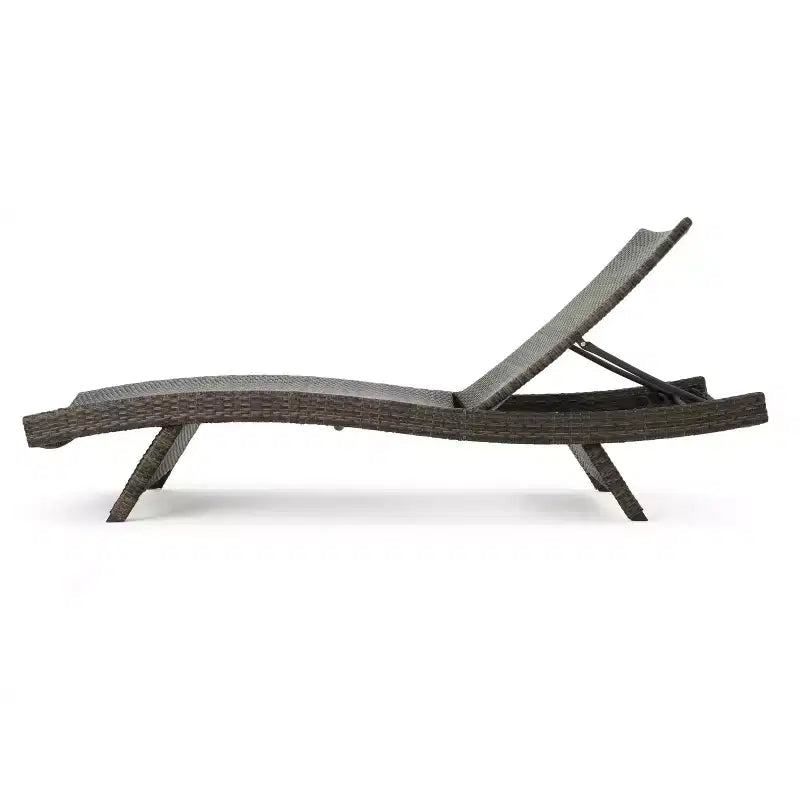 GDFStudio Thelma Ensemble 3 pièces de chaises longues d'extérieur en osier, moka mélangé