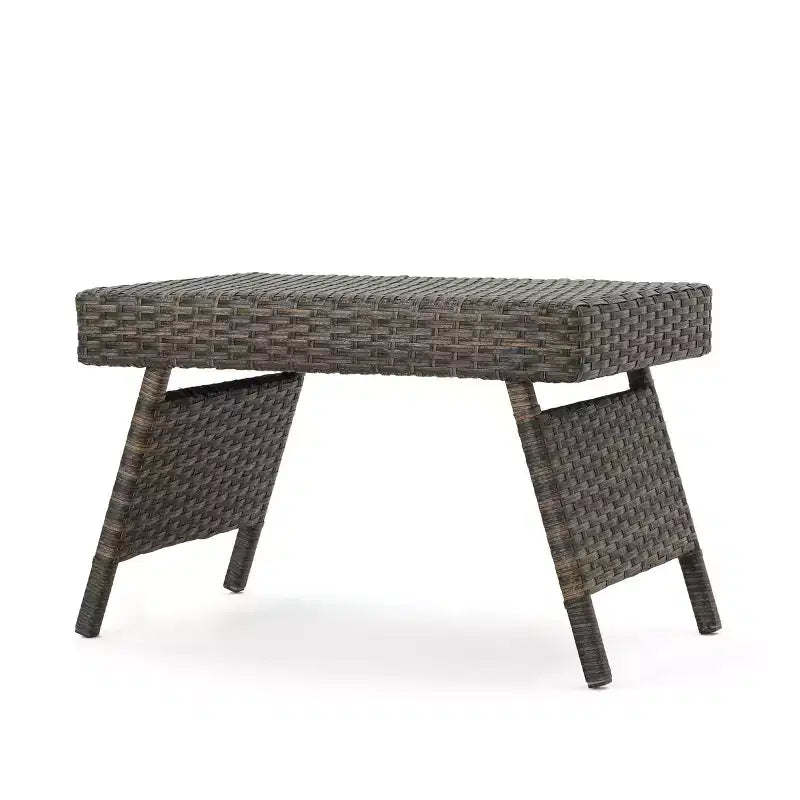 GDFStudio Thelma Ensemble 3 pièces de chaises longues d'extérieur en osier, moka mélangé
