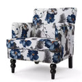 GDFStudio Eve Contemporary Fabric Upholstered Accent Club Chair with Nailhead Trim, Floral Print