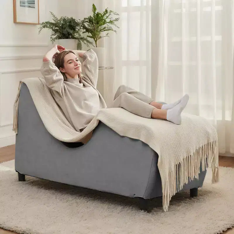 Mjkone Yoga Chair for Adults, Velvet Yoga Chaise Lounge Chair Indoor for Adult Exercise, Stretching, Relaxation