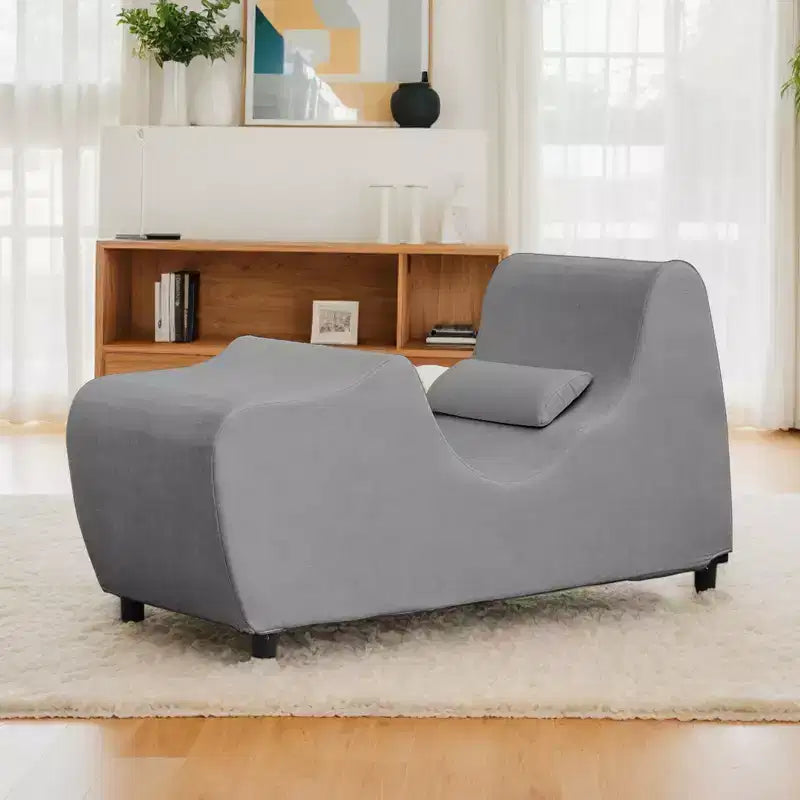 Mjkone Yoga Chair for Adults, Velvet Yoga Chaise Lounge Chair Indoor for Adult Exercise, Stretching, Relaxation