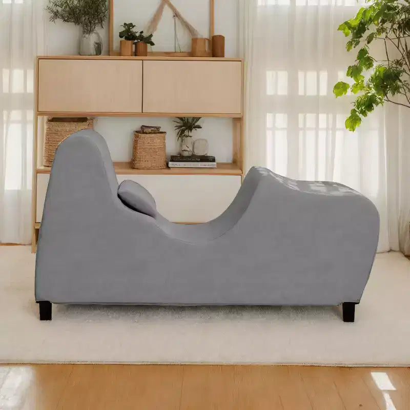 Mjkone Yoga Chair for Adults, Velvet Yoga Chaise Lounge Chair Indoor for Adult Exercise, Stretching, Relaxation
