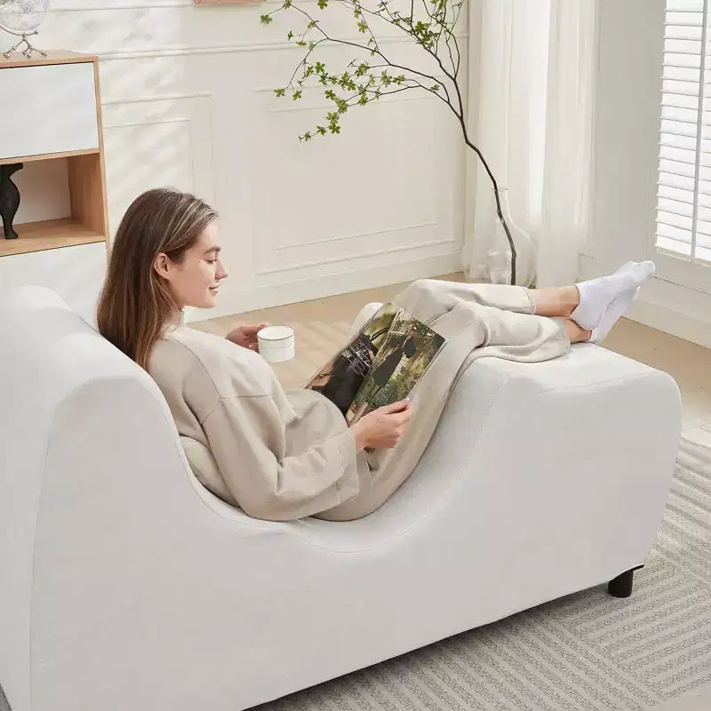 Mjkone Yoga Chair for Adults, Velvet Yoga Chaise Lounge Chair Indoor for Adult Exercise, Stretching, Relaxation