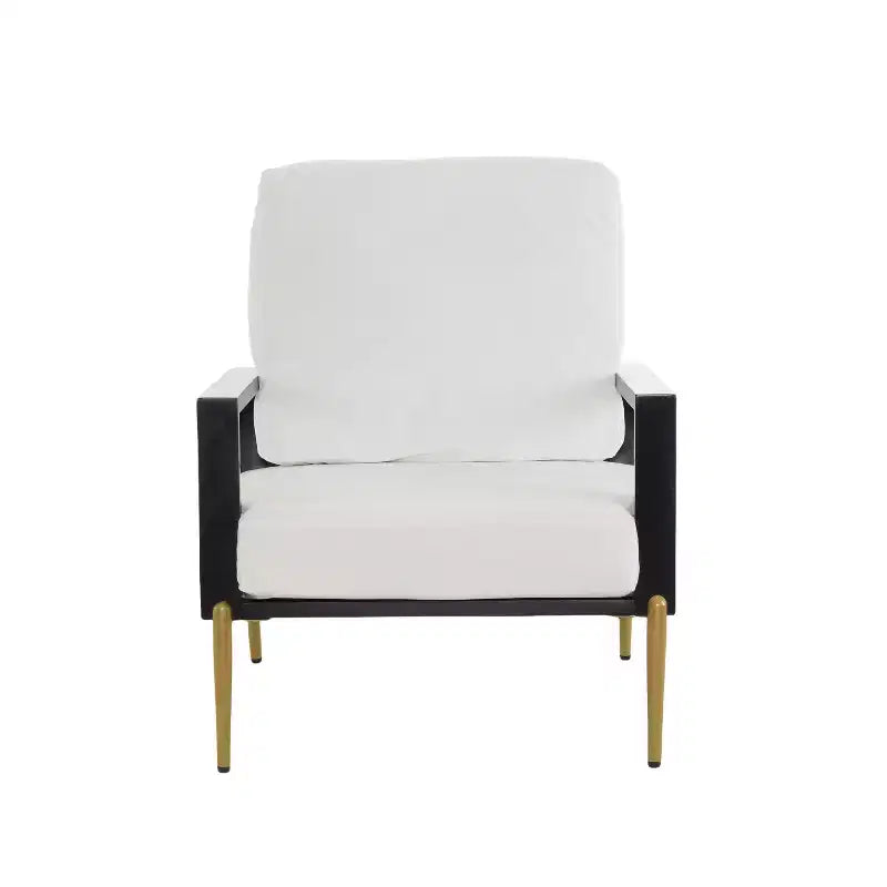 Fauteuil en velours Christopher Knight Home Thurman, style moderne du milieu du siècle, en métal et bois d'hévéa