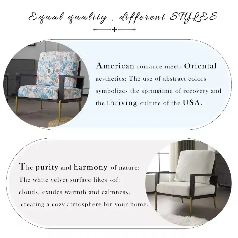 Fauteuil en velours Christopher Knight Home Thurman, style moderne du milieu du siècle, en métal et bois d'hévéa
