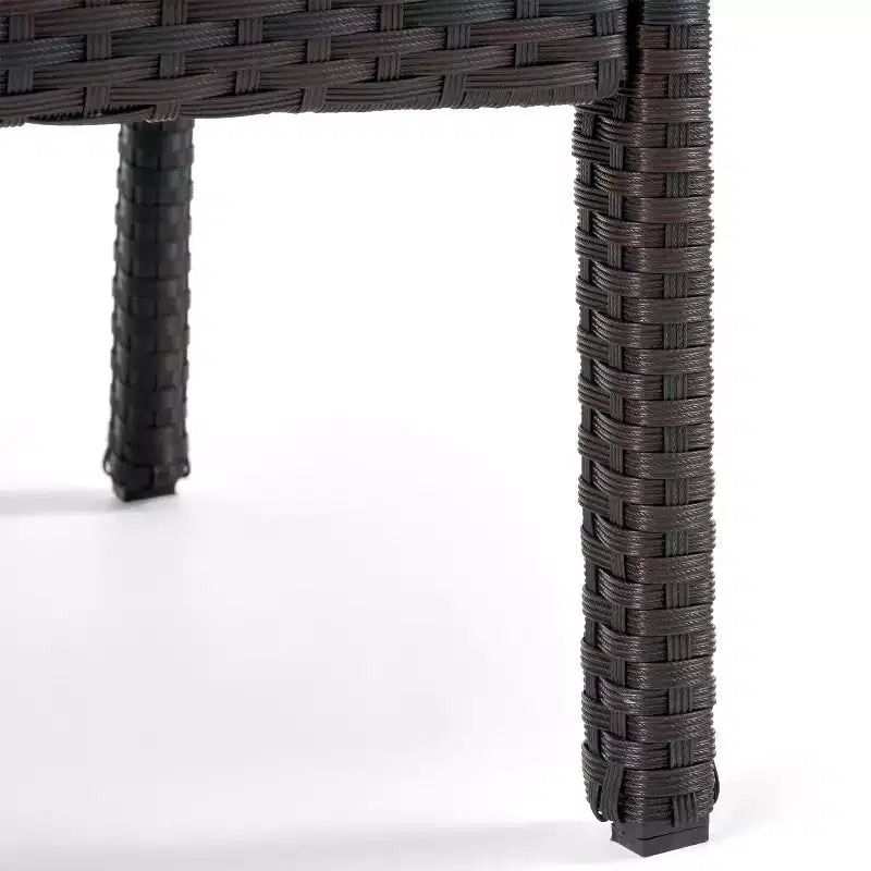 GDFStudio Rocco Ensemble de 5 fauteuils de club et foyer d'extérieur en osier avec coussins