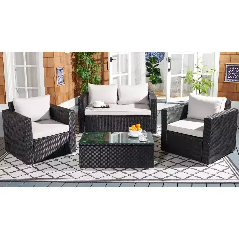 Ensemble de 4 meubles de salon Machie – Intérieur/Extérieur – PAT7508 – Safavieh