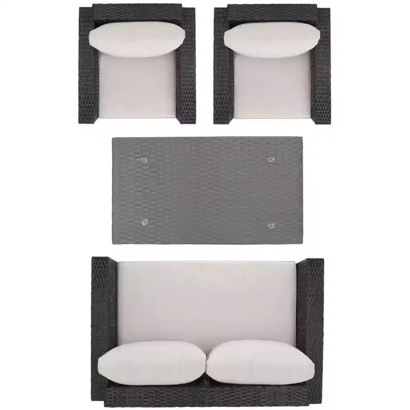 Ensemble de 4 meubles de salon Machie – Intérieur/Extérieur – PAT7508 – Safavieh