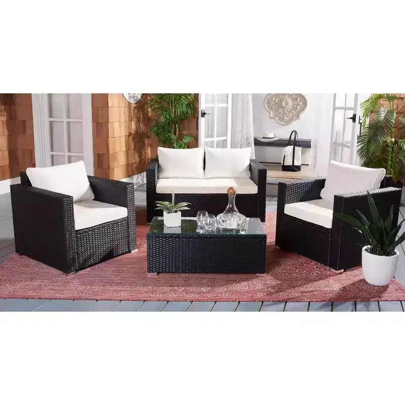 Ensemble de 4 meubles de salon Machie – Intérieur/Extérieur – PAT7508 – Safavieh