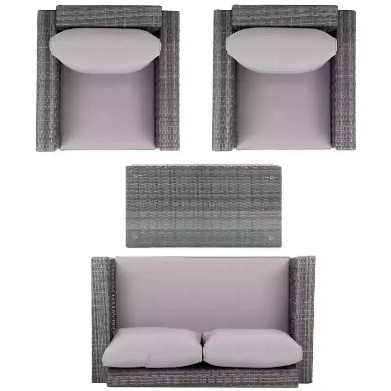Ensemble de 4 meubles de salon Machie – Intérieur/Extérieur – PAT7508 – Safavieh