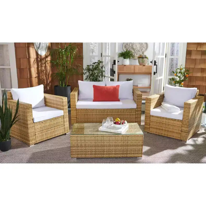 Ensemble de 4 meubles de salon Machie – Intérieur/Extérieur – PAT7508 – Safavieh
