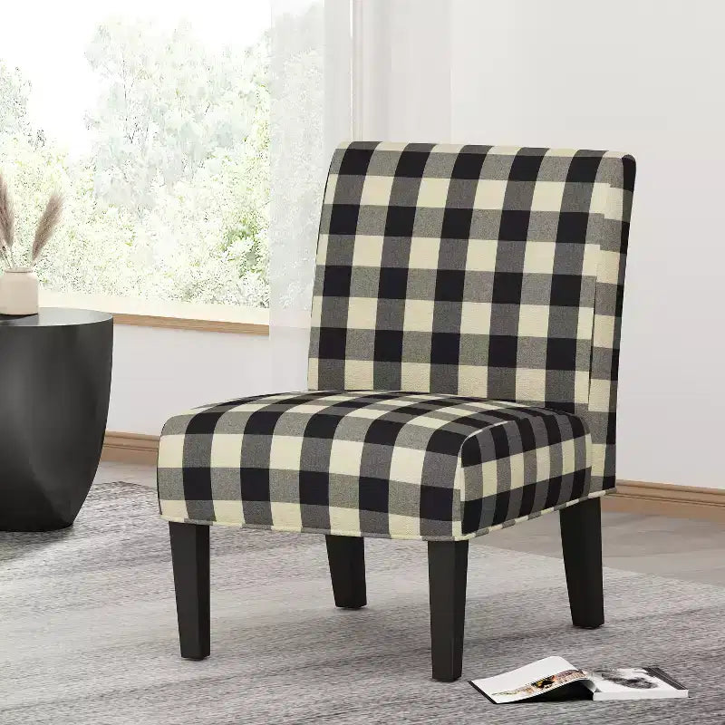 Fauteuil d'appoint contemporain GDFStudio Abner 22 D motif charentaise